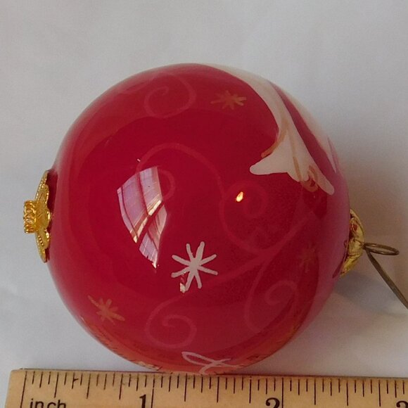 Pier 1 Li Bien Lot of 2 Glass Dated Peace Dove Ornament 2015 & 2012 in box - Picture 7 of 14